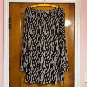 American Eagle AEO Black Tan Zebra Beach Cover Up Women’s US Medium